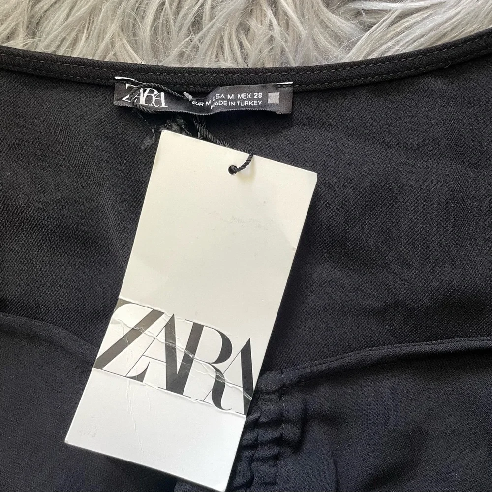 ZARA ruched cut-out top